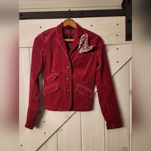 2012 American Eagle Outfitters Corduroy Button Up Jacket. Size S. Pink.